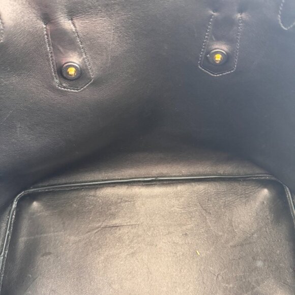 PRADA BLACK LEATHER SAFFIANO TOTE BAG GOLD ACCENTS - Picture 8 of 14